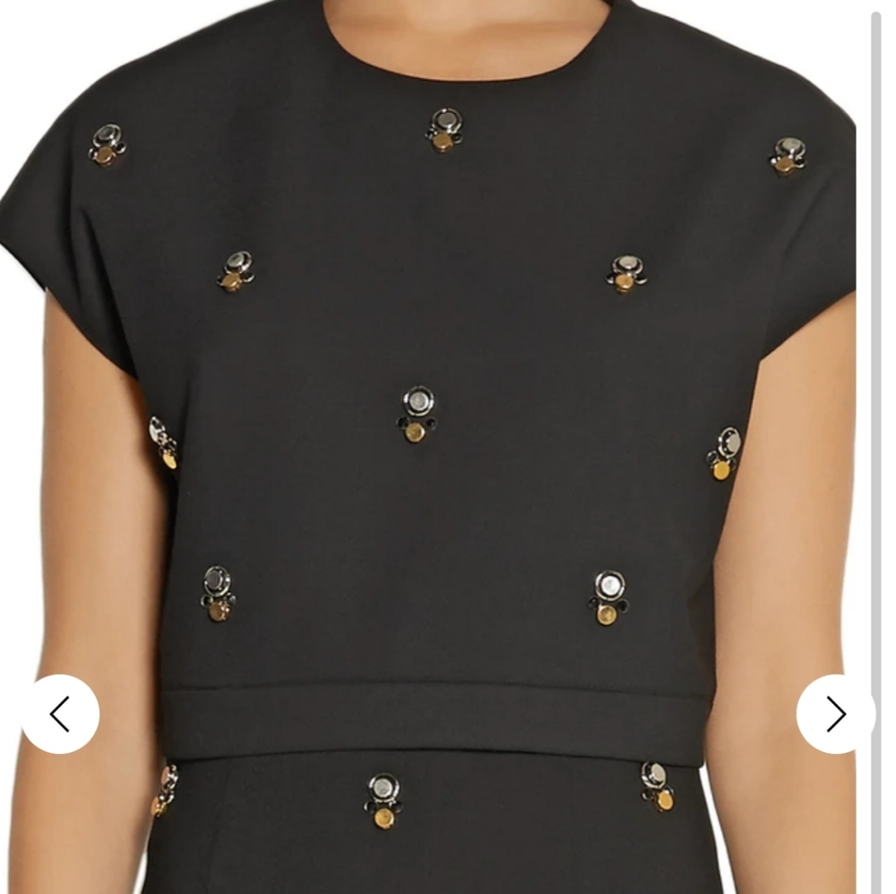 *SOLD* Elizabeth and James Colton Embellished Crop Top - Picture 2 of 10